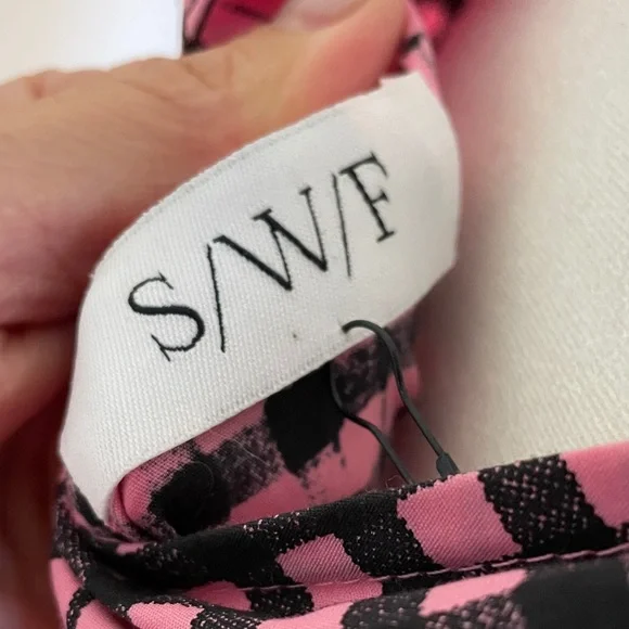 S//W/F Chic Pink Plaid Maxi Dress - Picture 2 of 5